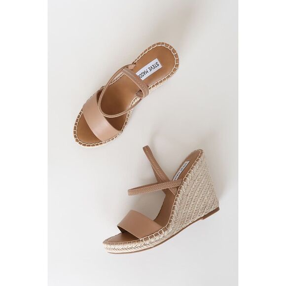 ✨Steve Madden Mckenzie Tan Espadrille Sz 9 Wedges✨ - Picture 4 of 11